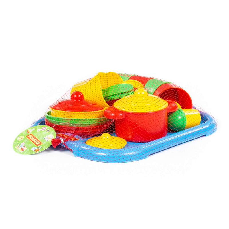 Polesie Toy Cooking Pot and Tea Set on Tray (7700999209115)