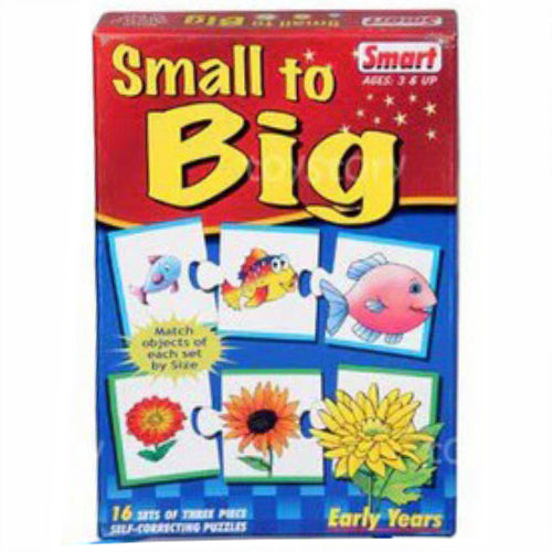 Smart Small to Big (16 Sets of 3 Piece Self-correcting Puzzles)