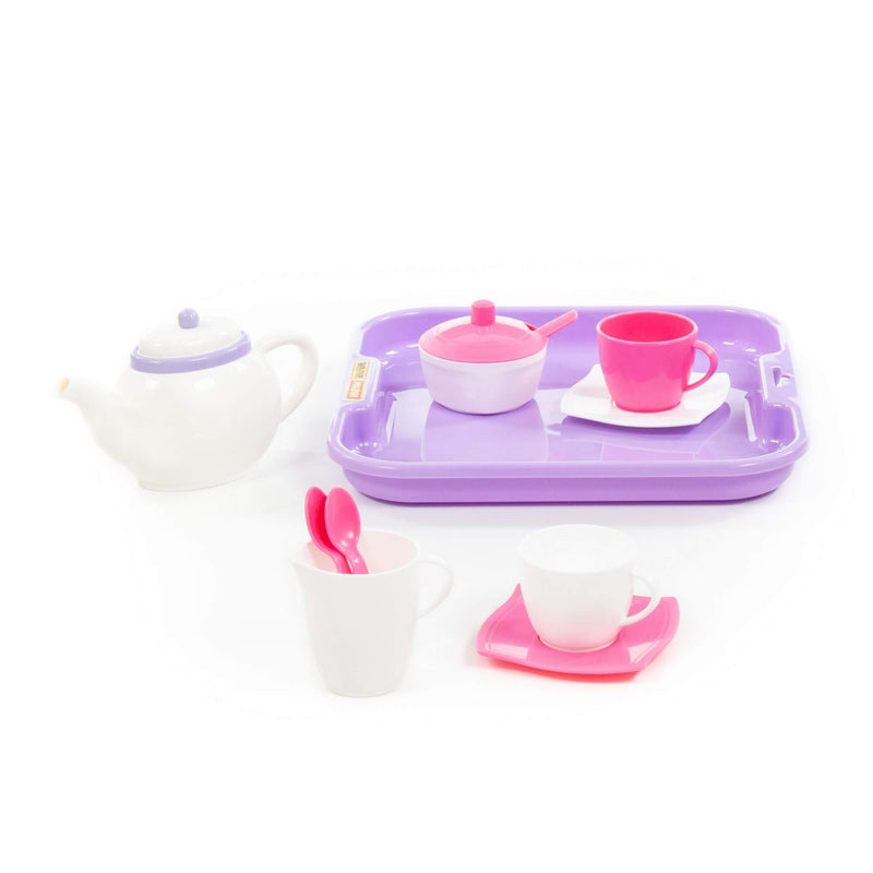 Polesie Toy Pink Tea Set on Tray 13 Piece (7705285820571)