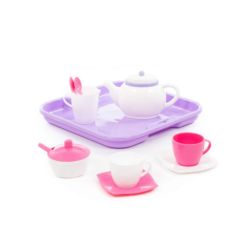 Polesie Toy Pink Tea Set on Tray 13 Piece (7705285820571)