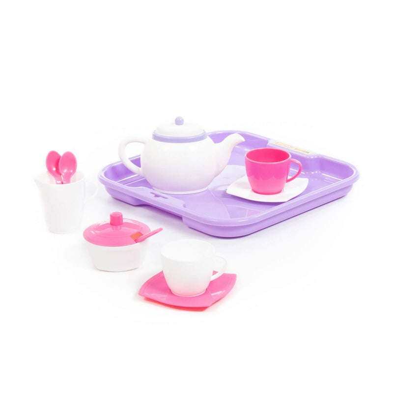 Polesie Toy Pink Tea Set on Tray 13 Piece (7705285820571)
