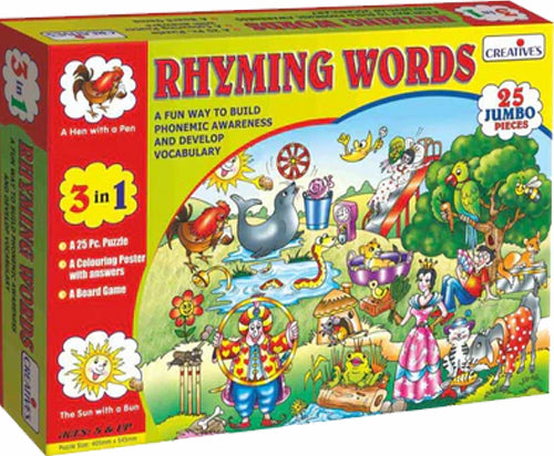 Creatives - Rhyming Words Language Booster (Match Rhyming words and pictures to make a puzzle)