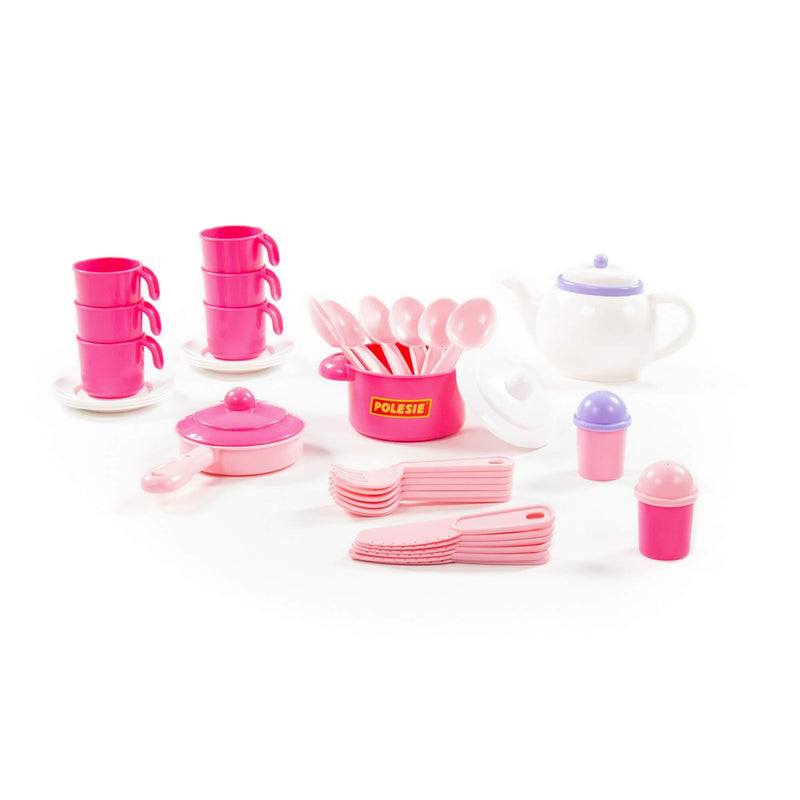 Polesie Pink Kitchen Pots and Tea Set 38 Piece (7705312624795)
