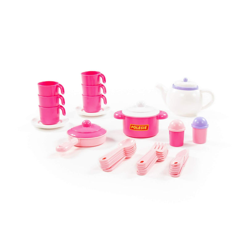 Polesie Pink Kitchen Pots and Tea Set 38 Piece (7705312624795)