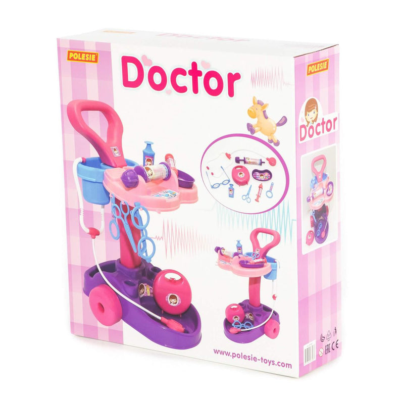 Polesie Pink Doctor Trolley Playset with Accessories (7786126049435)