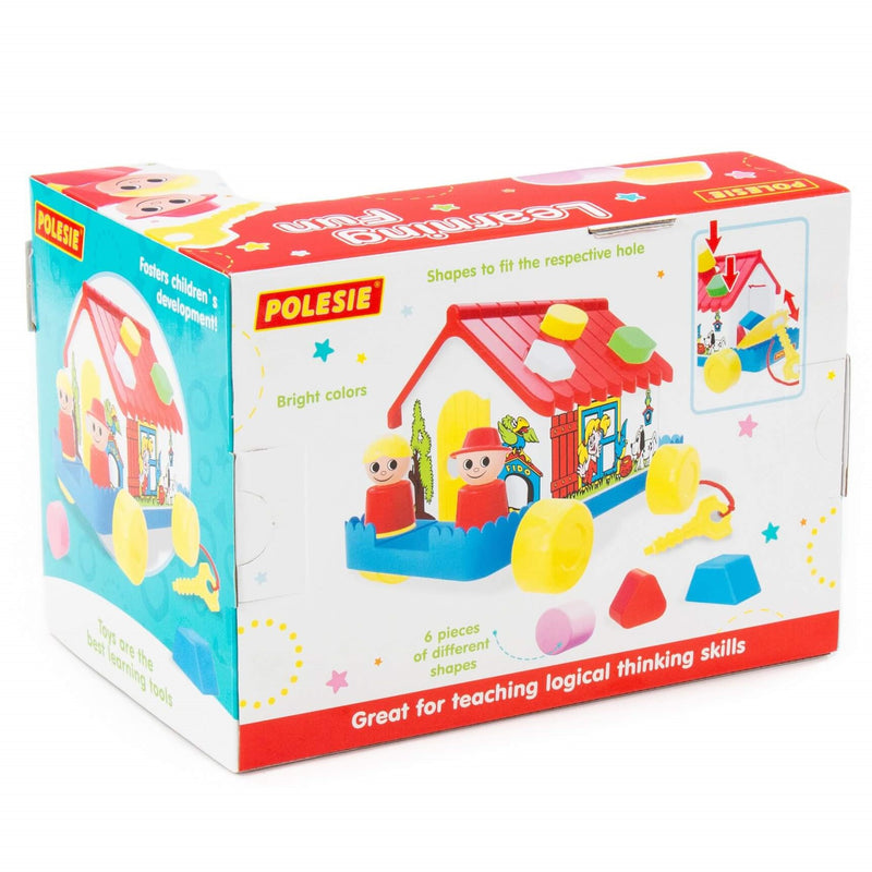 Polesie Shape Sorting House Pull Along - with key (7690180231323)