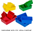 12 Bin Storage Organiser with Wooden Frame