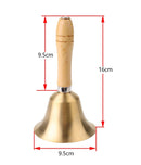 Brass School Bell - 9.5cm(Día)-16cm(H) - Each