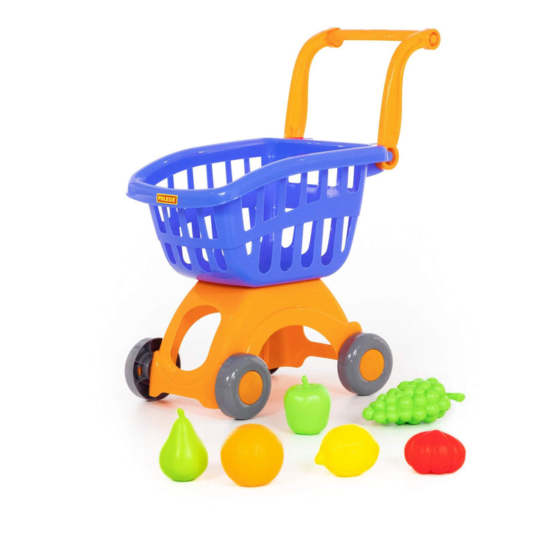 Polesie Toy Shopping Trolley With Food 6 Piece (7713316733083)