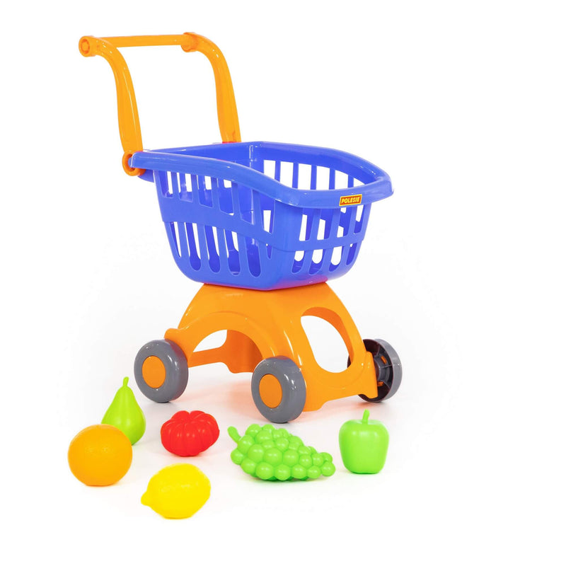 Polesie Toy Shopping Trolley With Food 6 Piece (7713316733083)