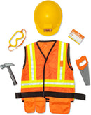Construction Costume With Helmet & Accessories (Orange Reflective)