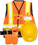 Construction Costume With Helmet & Accessories (Orange Reflective)