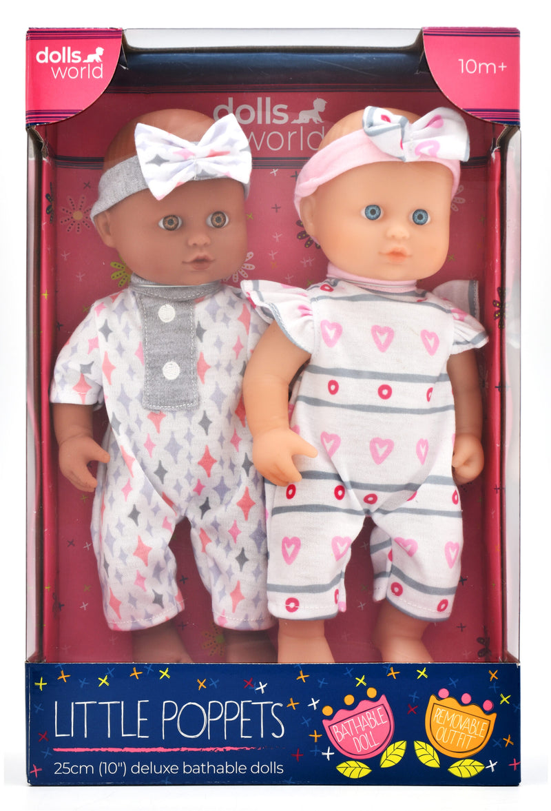 Dollsworld Little Poppets Twin Dolls Set 25cm (10") (7769931120795)