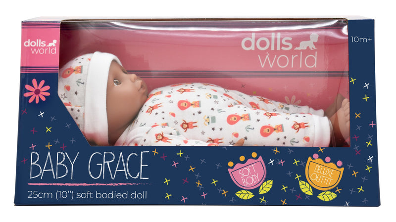 Dollsworld Baby Grace African Doll 25cm (10")