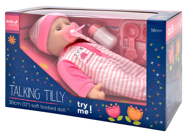 Dollsworld Talking Tilly Doll with 16 Real Baby Sounds 30cm (12") (7769923453083)