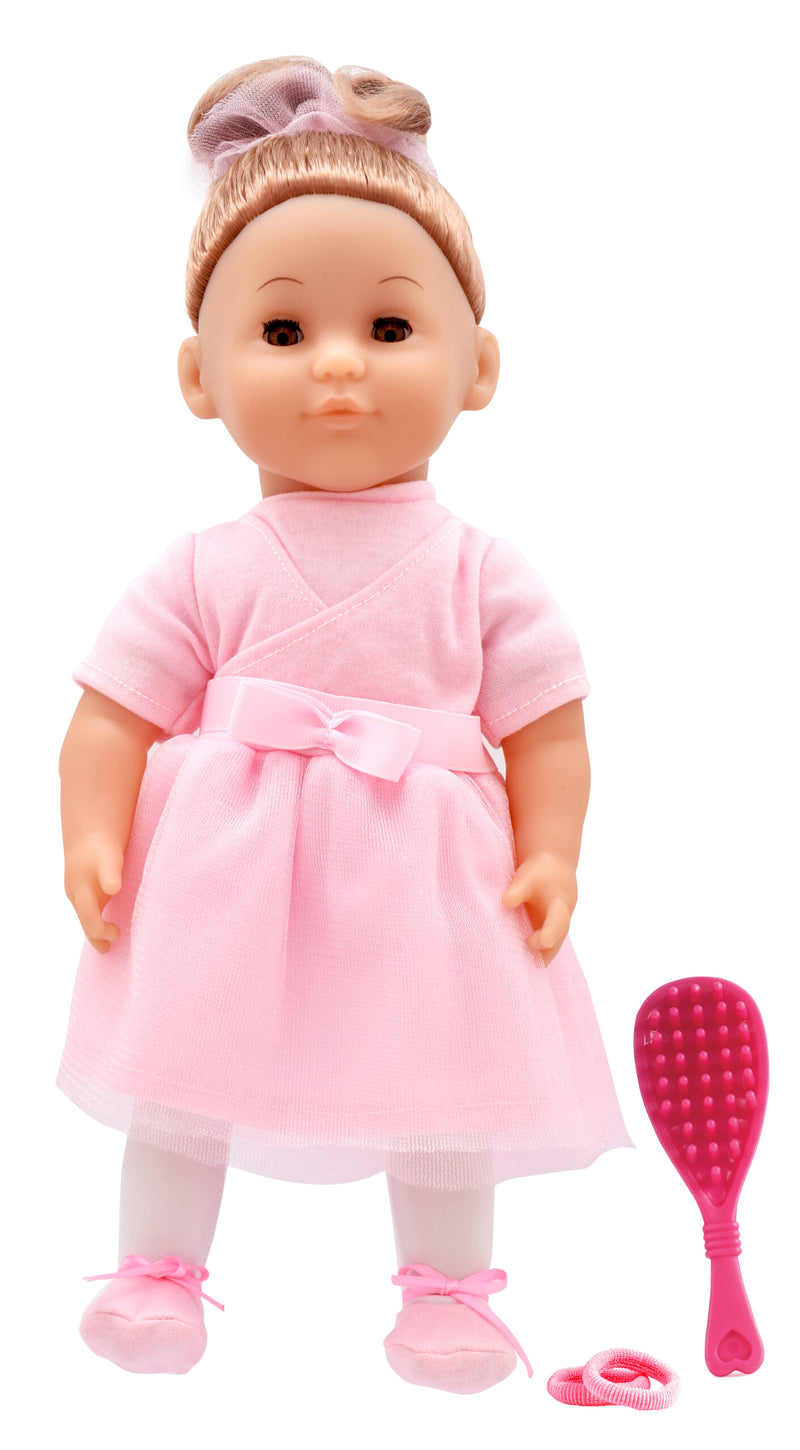 Dollsworld Charlotte Doll With Brunette Upright Bun Hairstyle 36cm (14") (7769895141531)