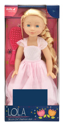 Dollsworld Lola Stylish Blonde Hair Doll 36cm (14") With Accessories