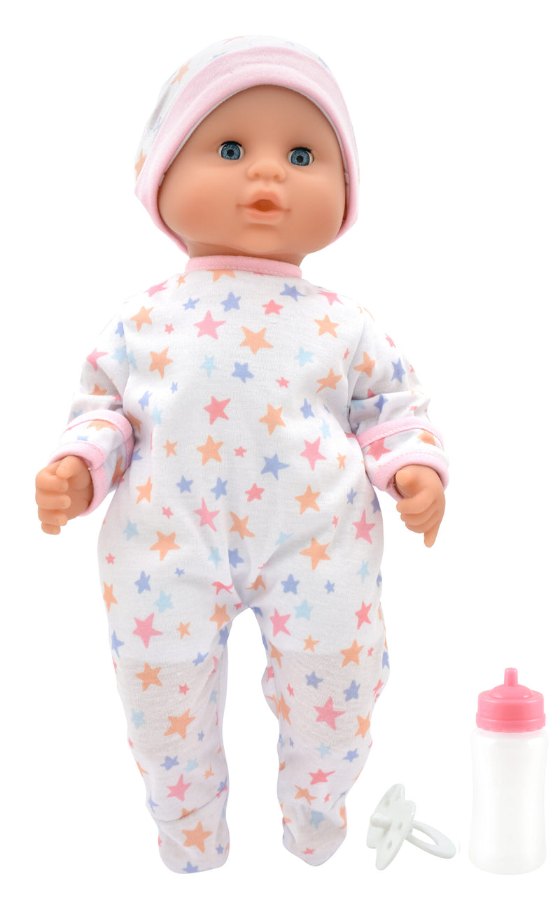 Dollsworld Baby Joy Doll 38cm (15") with Accessories and Star Print Outfit (7769884131483)