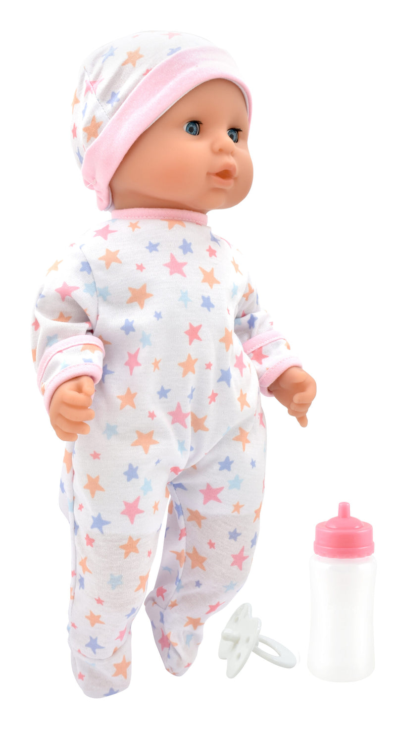 Dollsworld Baby Joy Doll 38cm (15") with Accessories and Star Print Outfit (7769884131483)