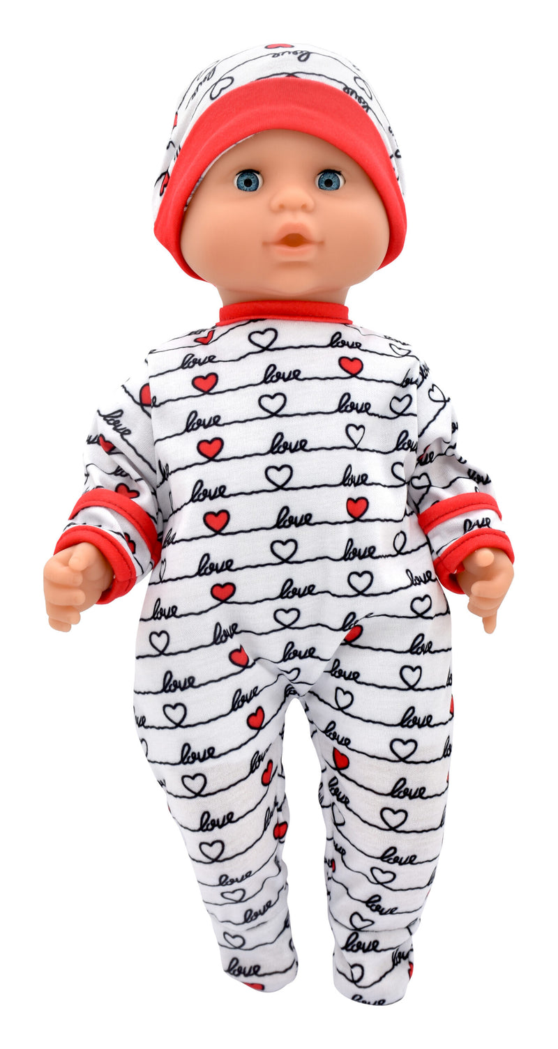 Dollsworld Baby Joy Doll 38cm (15") with Accessories and Heart Print Outfit (7769883771035)