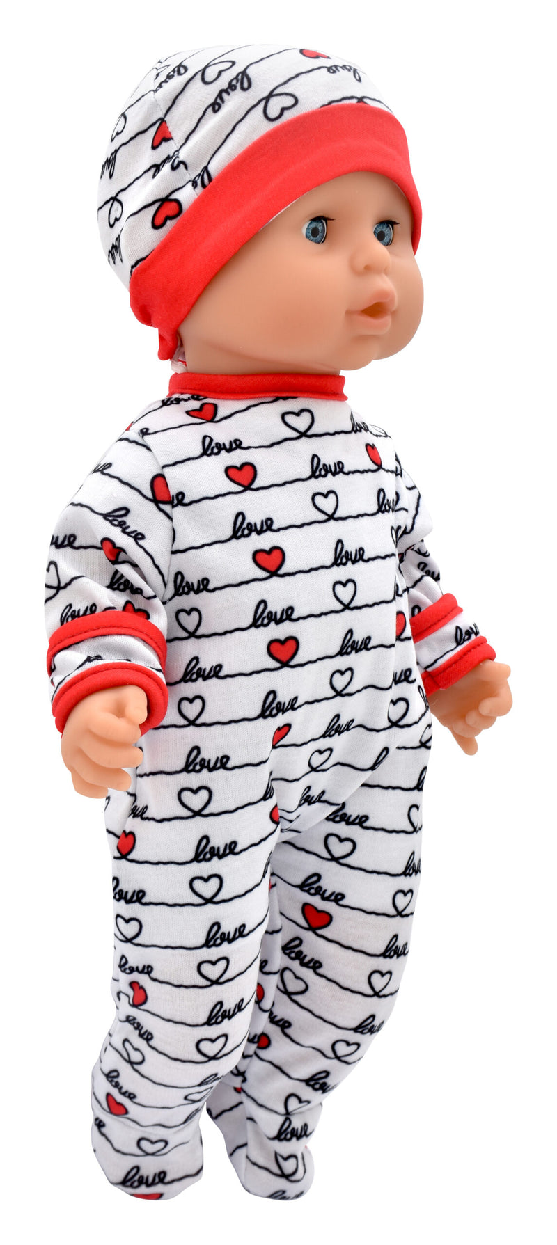 Dollsworld Baby Joy Doll 38cm (15") with Accessories and Heart Print Outfit (7769883771035)