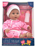 Dollsworld African Little Treasure Baby Doll 38cm (15”) Polkadot Outfit