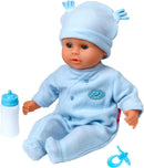 Dollsworld Little Treasure Baby Doll 38cm (15”) Blue Outfit