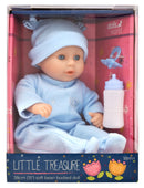 Dollsworld Little Treasure Baby Doll 38cm (15”) Blue Outfit