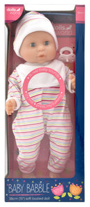 Dollsworld Talking Baby Babble Doll 38cm (15") with Accessories (7769878462619)
