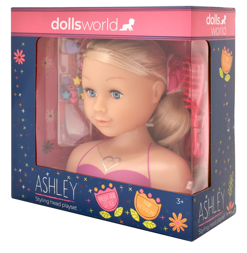 Dollworld Ashley Blonde Styling Head Doll Playset NEW (7769752371355)