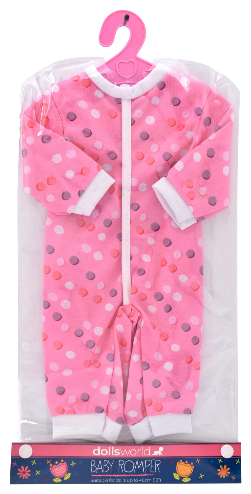 Dollsworld Baby Dolls Clothes - Polka Dot Onesie Outfit (7769733431451)