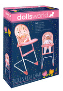 Dollsworld High Chair For Doll