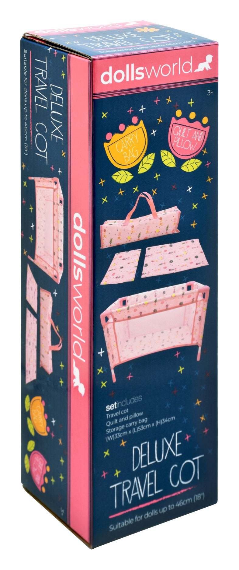 Dollsworld Doll Travel Cot