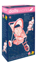 Dollsworld Doll Stroller Pram 3 Wheel