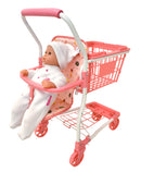 Dollsworld Shopping Trolley With Basket And Doll Seat