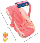 Dollsworld Doll Car Seat Carrier Flower Print