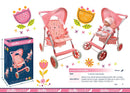 Dollsworld Pink Large Dolls Stroller Pram Flower Print
