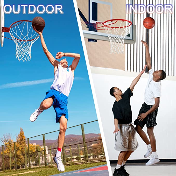 Basketball Hoop With Net Solid Steel Ring 45cm Diameter (7272434696347)