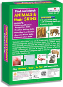 Creatives Animals & Their Skins Find and Match Memory Game