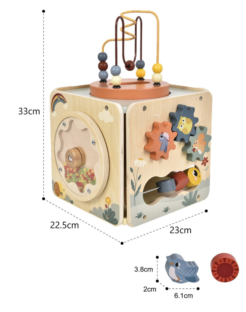 Zookabee Large 5-in-1 Wooden Activity Cube - Forest