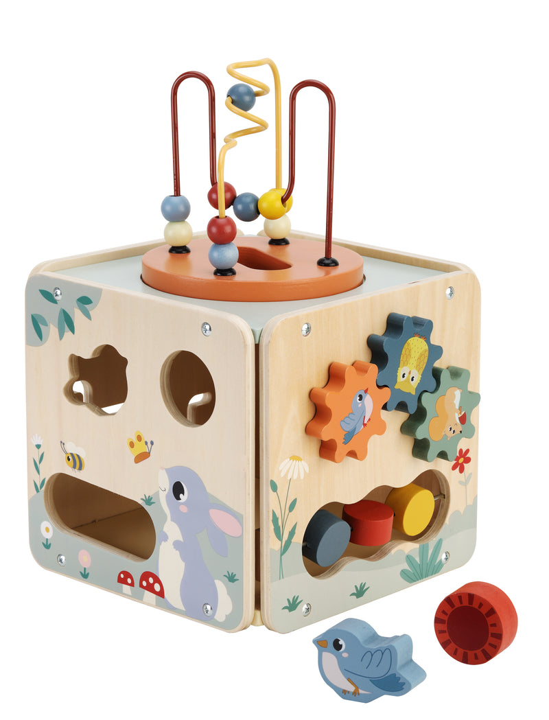 Zookabee Large 5-in-1 Wooden Activity Cube - Forest