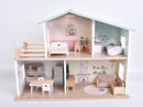 Zookabee 2-Storey Wooden Dollhouse Furnished
