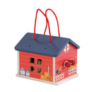 Wooden Farm Animal Barn House Playset