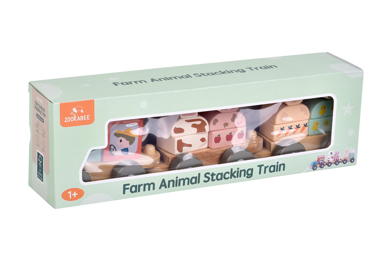 Zookabee Farm Animal Stacking Train