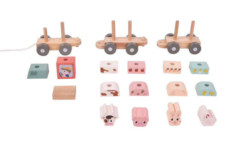 Zookabee Farm Animal Stacking Train