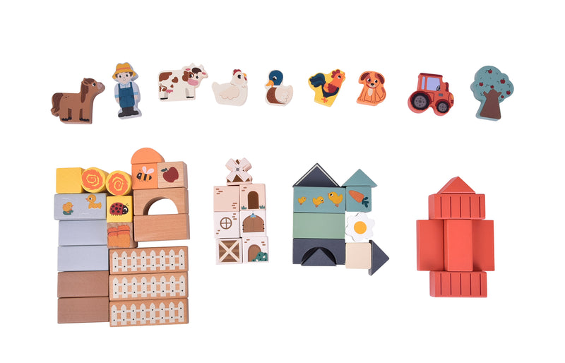 Zookabee Wooden Blocks - Farm 50pc
