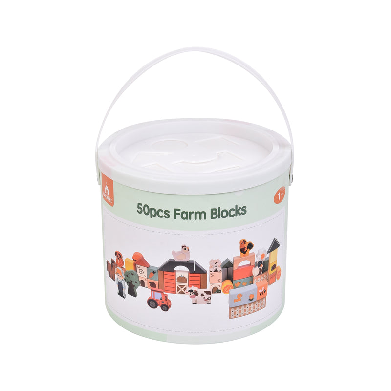 Zookabee Wooden Blocks - Farm 50pc