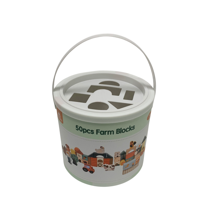 Zookabee Wooden Blocks - Farm 50pc