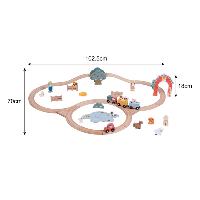 Zookabee Farm Train Set - 43pc