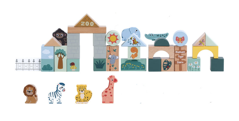 Zookabee Wooden Blocks - Zoo 50pc